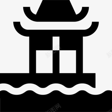 中国庙宇瓷器3填充图标图标