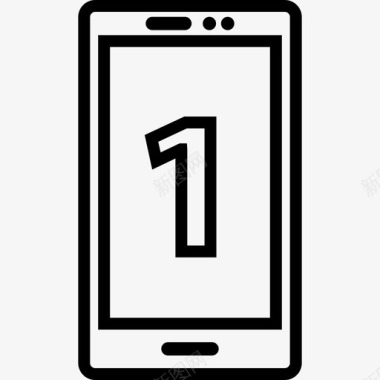 短信手机icon智能手机内容创建者字形细线图标图标