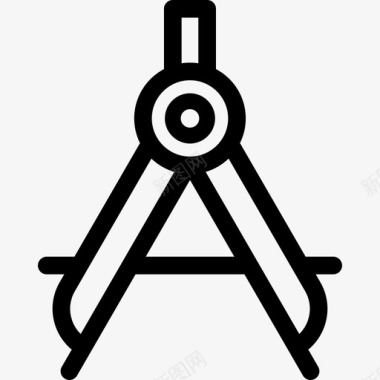 罗盘星座罗盘教育要素4线性图标图标