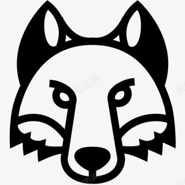 狼脸土狼狼头图标图标