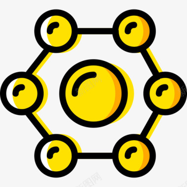 黄色棒球棒细胞科学9号黄色图标图标