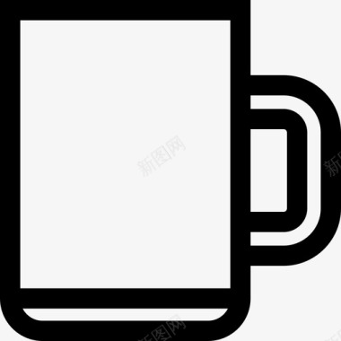 咖啡杯印刷品5线形图标图标
