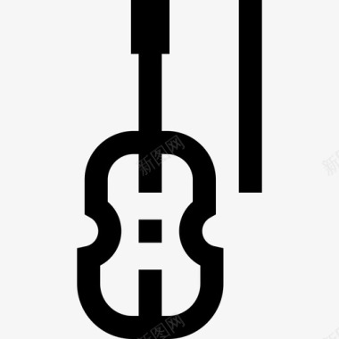 大提琴乐器11线性图标图标