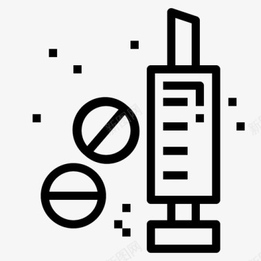 毒品药品注射器图标图标