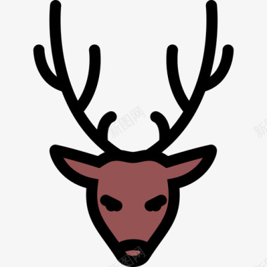 鹿鹿圣诞22彩色图标图标