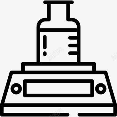 刻度化学5线性图标图标