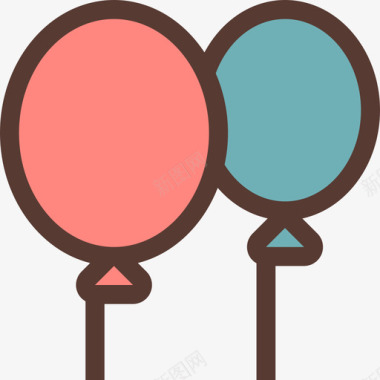 气球节日图标颜色图标