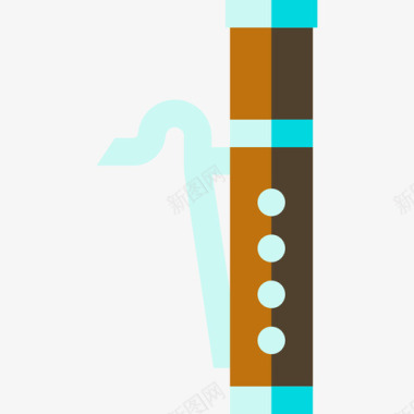 巴松管乐器9扁平图标图标