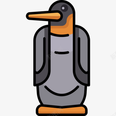 动物企鹅动物20线形颜色图标图标