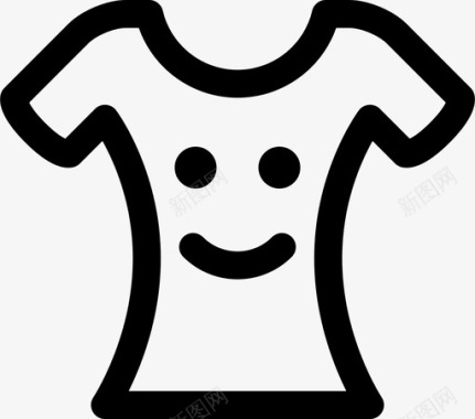 快乐情感衬衫衣服图标图标