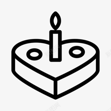 爱蛋糕蜡烛饼干图标图标