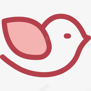 鸽子慈善7号红色图标图标