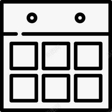 日历日历ui3线性图标图标