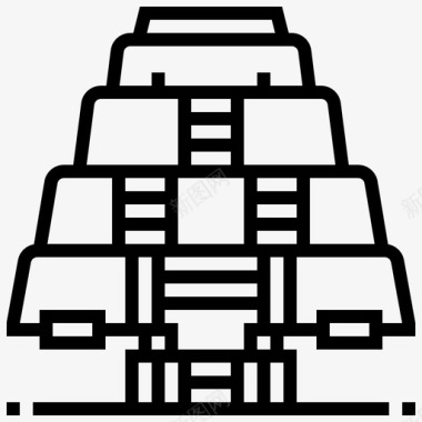 金字塔太阳建筑地标图标图标