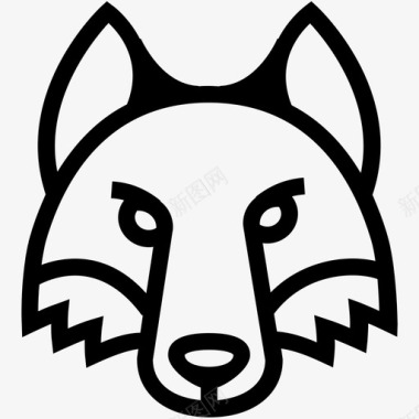 狼的性格狼脸土狼狼头图标图标