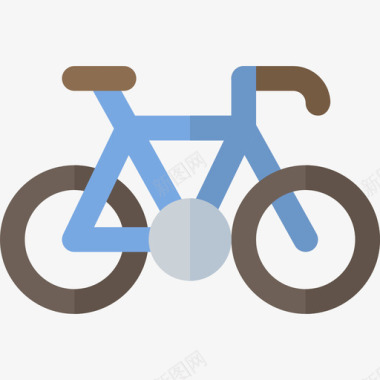 自行车交通工具23扁平图标图标