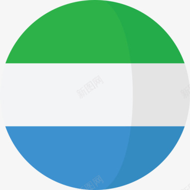 圆圈矢量图塞拉利昂国旗3圆圈平坦图标图标