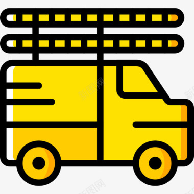 卡车运输4黄色图标图标