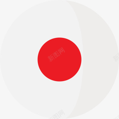 日本国旗3圆圈平图标图标