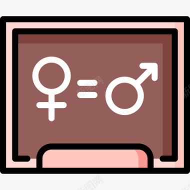 平等妇女节2线性颜色图标图标