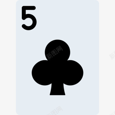 扑克牌赌场5单位图标图标