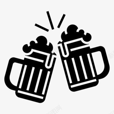 啤酒节畅饮干杯啤酒啤酒杯图标图标