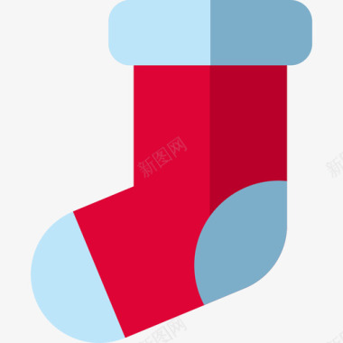 圣诞袜冬季元素4扁平图标图标