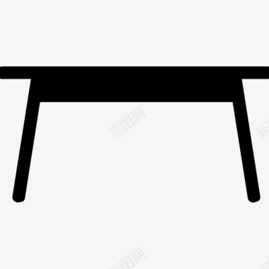 桌子家具和白色物品实心图标图标