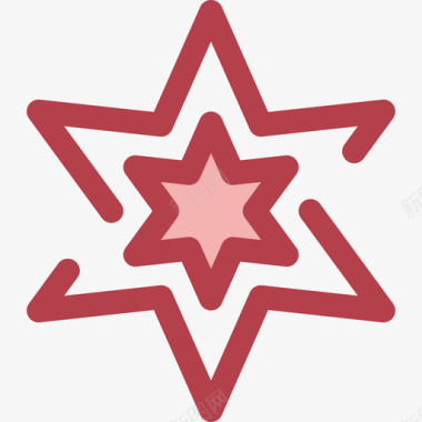 红色星星形状9红色图标图标