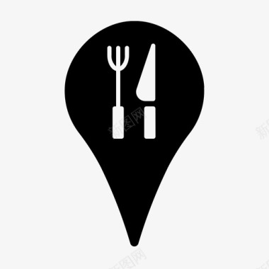 餐厅位置食物美食广场图标图标