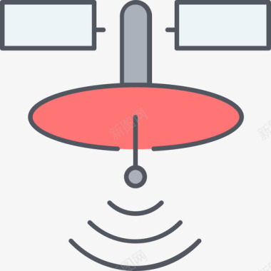 彩色水纹卫星通信42彩色图标图标