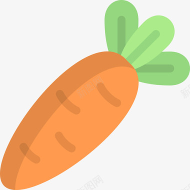 胡萝卜复活节13平淡图标图标