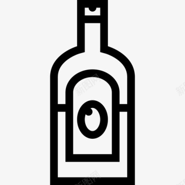 橄榄油食品和饮料13线性图标图标