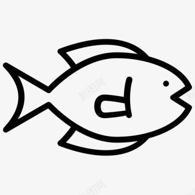 金鱼水族馆鱼淡水鱼图标图标