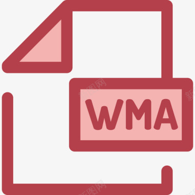 红色旅行车Wma文件和文件夹10红色图标图标