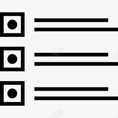 科技感线框列表线框细线图标图标
