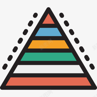 健康饮食金字塔金字塔图图表方案线颜色图标图标