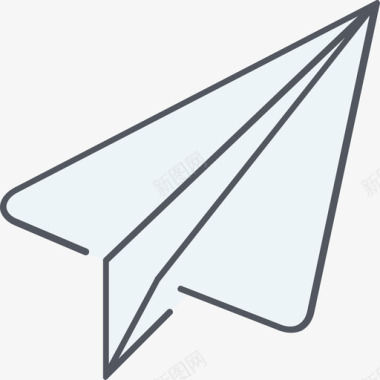 纸飞机通讯42彩色图标图标