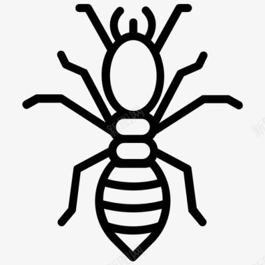 昆虫设计白蚁蚂蚁桃金娘图标图标
