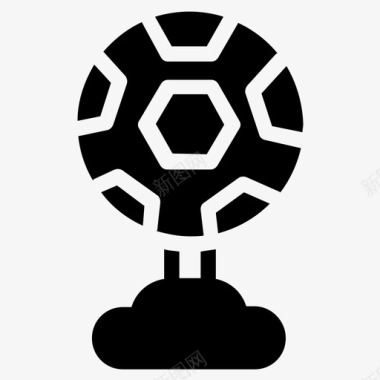 足球比赛会徽足球奖杯足球锦标赛足球决赛图标图标