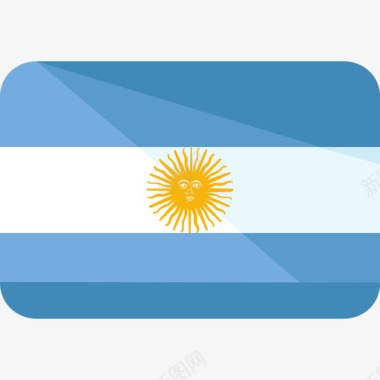 阿根廷国旗2平坦图标图标