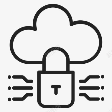 公共标识安全云安全图标图标