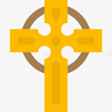 十字架十字架圣帕特里克第二天平铺图标图标