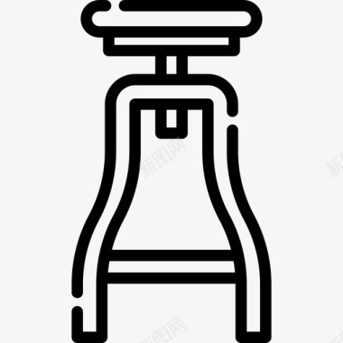 复古桥工作室复古家具2线性图标图标