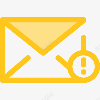 电子邮件联系人6黄色图标图标