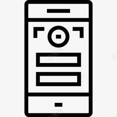 手机版网页智能手机网页9线性图标图标