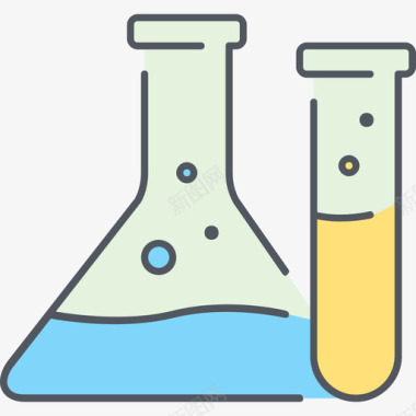 化学器材化学科学15颜色图标图标