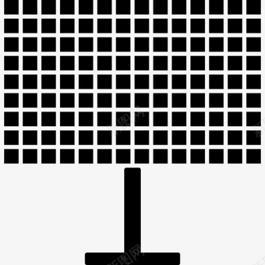 太阳星座太阳能电池板科学与设备固体图标图标