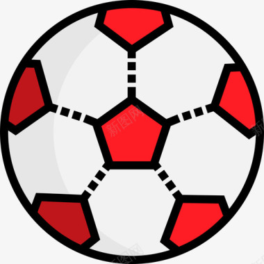 足球运动足球运动28线性颜色图标图标