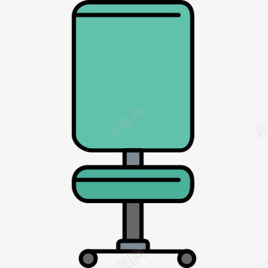 彩色小球办公椅办公和商务9彩色128px图标图标